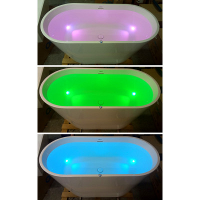 Акриловая ванна с подсветкой белая 140x70см Abber AB9203-1.4 LED
