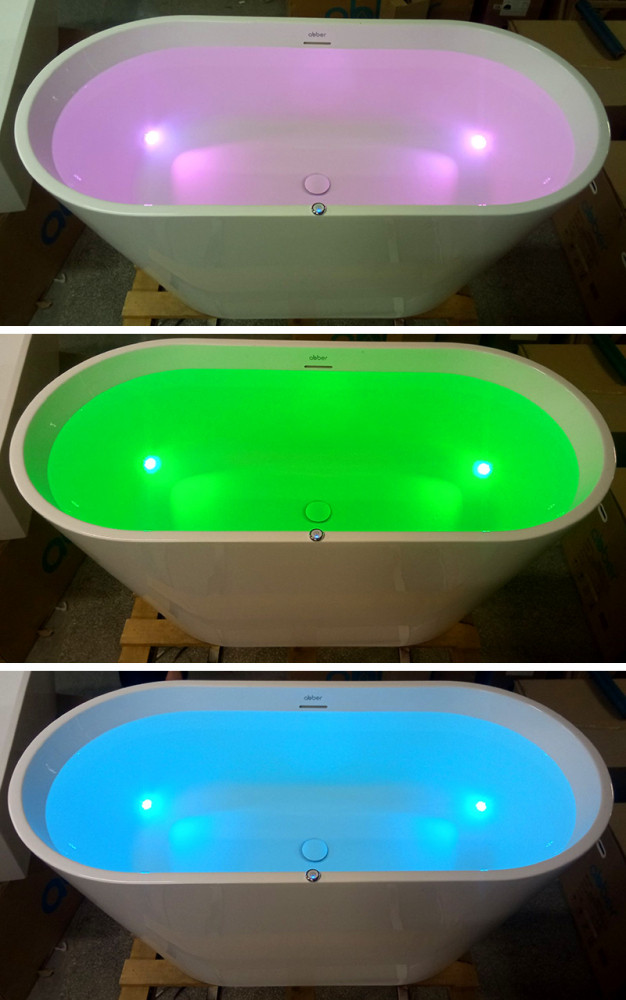 Акриловая ванна с подсветкой белая 140x70см Abber AB9203-1.4 LED