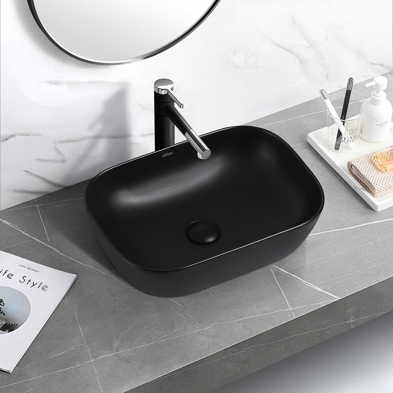 Раковина-чаша черная Abber AC2200MB