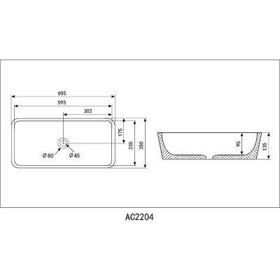 Раковина-чаша белая Abber AC2204