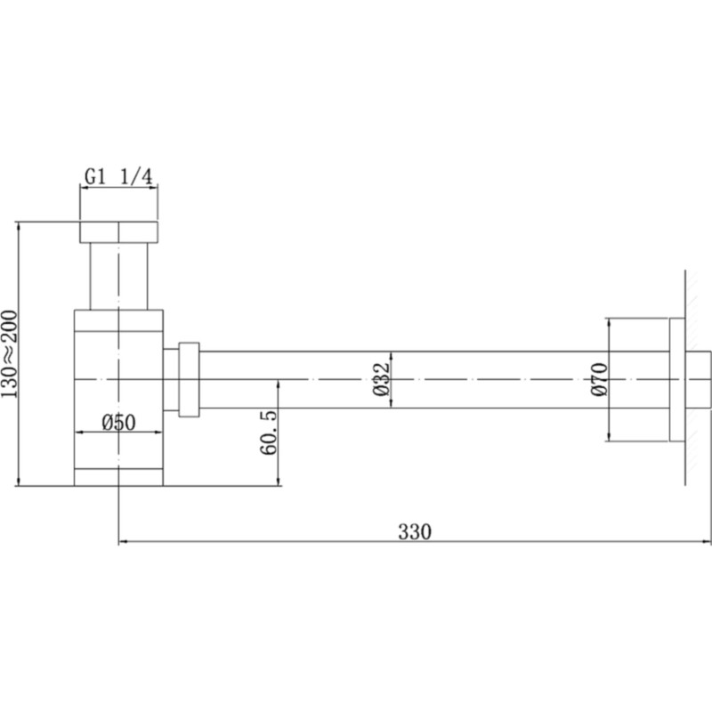Сифон для раковины золото Abber AF0030G