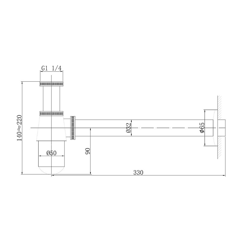 Сифон для раковины золото Abber AF0032G