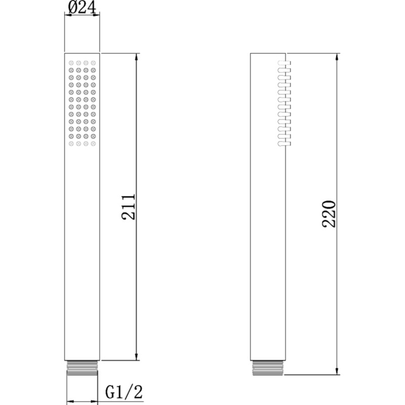 Ручной душ белый Abber AF0051W