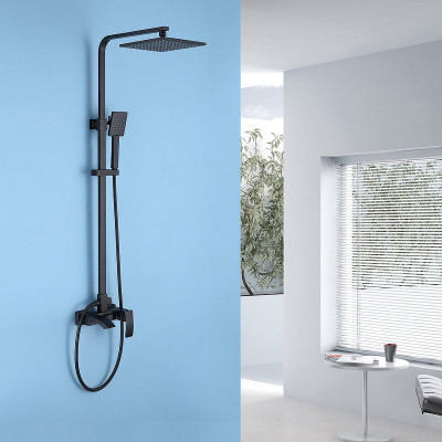 Душевая система черная Abber Wasserfall AF8616B