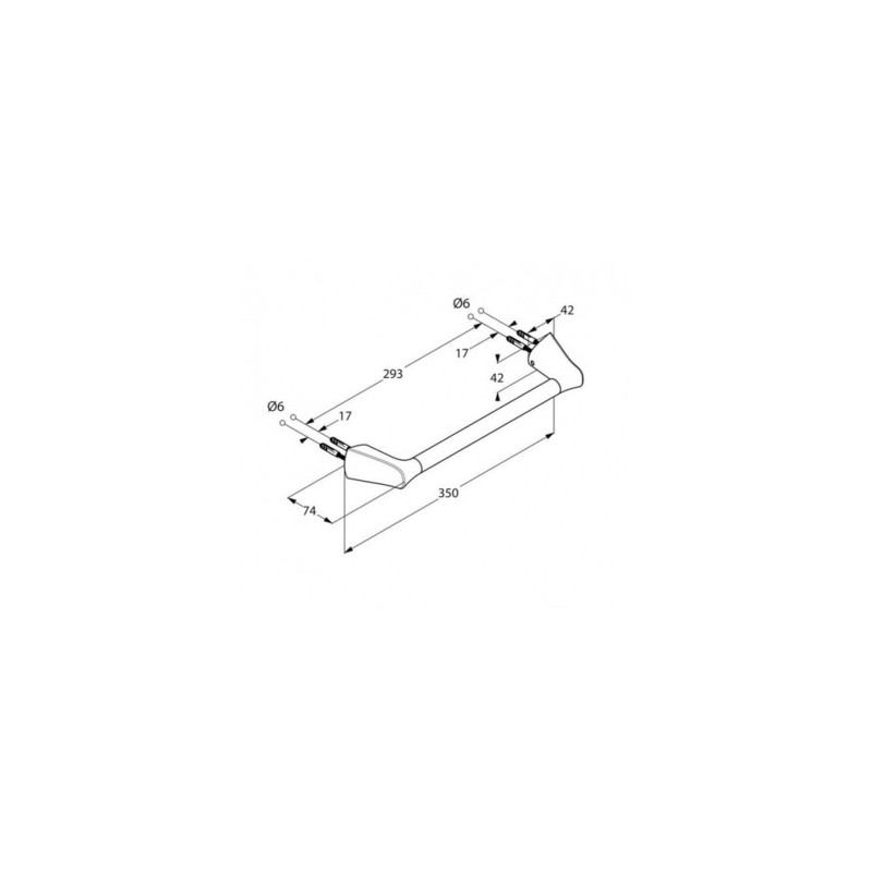 Поручень для ванны хром Kludi Ambienta 5398105