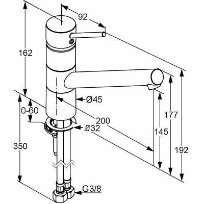 Смеситель для раковины хром Kludi Scope 339300575