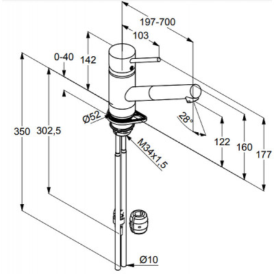 Смеситель для раковины хром Kludi Scope 339310575