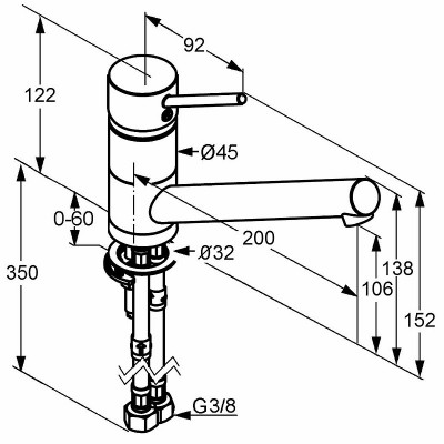 Смеситель для раковины хром Kludi Scope 339330575