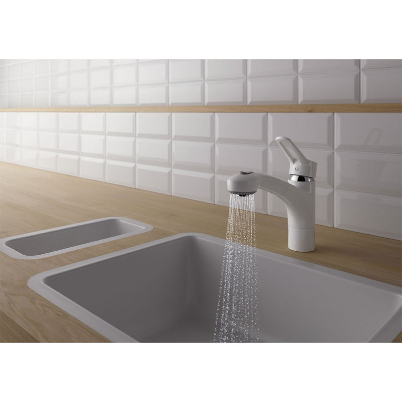 Смеситель для кухни белый Kludi MX 399049262