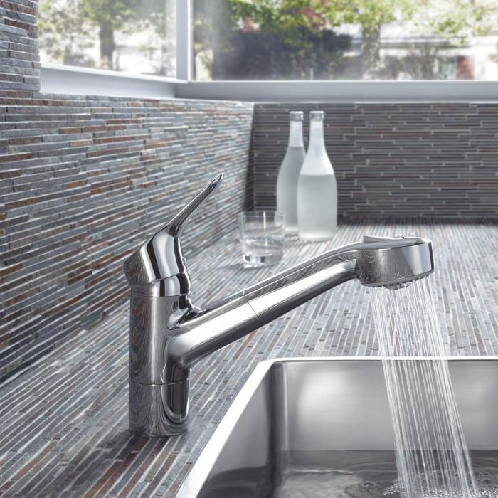 Смеситель для кухни с выдвижным изливом хром Kludi MX 399410562