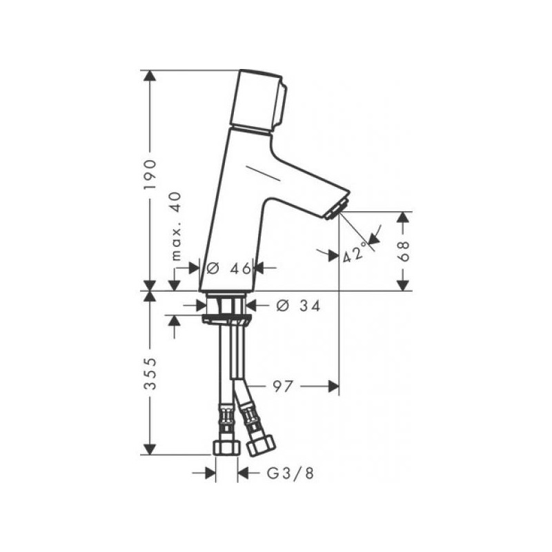 Смеситель для раковины Hansgrohe Talis Select S 80 без сливного гарнитура хром 72040000