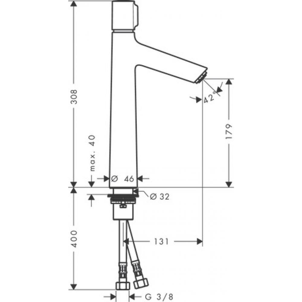 Смеситель для раковины Hansgrohe Talis Select S 190 без сливного гарнитура хром 72045000