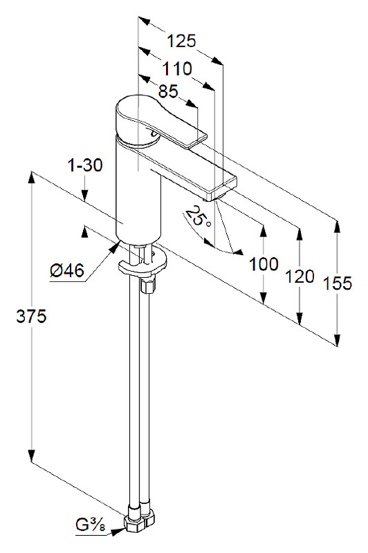 Смеситель для раковины хром Kludi Zenta 482920565