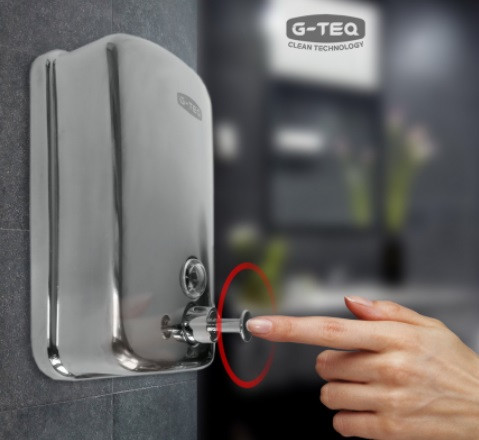 Дозатор для жидкого мыла G-teq 8610 металл, хром, 1000 мл