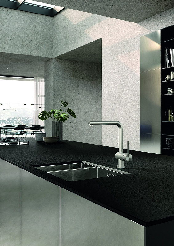 Смеситель для кухни сталь Kludi Steel 45803F877