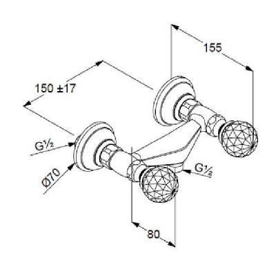 Смеситель для душа хром Kludi Adlon 5161005G5