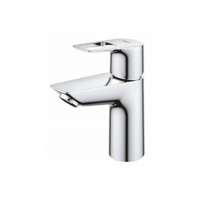 Смеситель для раковины GROHE BauLoop с ограничителем температуры, гладкий корпус, размер S, хром 23337001