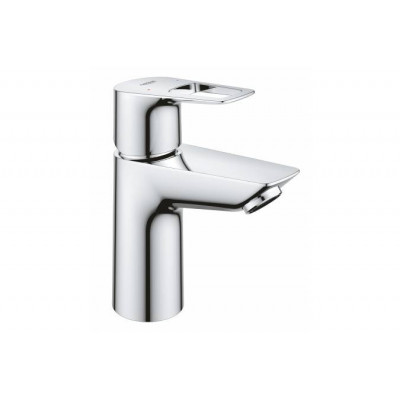 Смеситель для раковины GROHE BauLoop с ограничителем температуры, гладкий корпус, размер S, хром 23337001