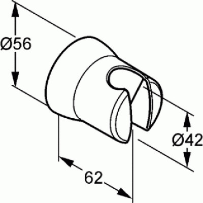 Держатель ручного душа настенный хром Kludi 6305005-00