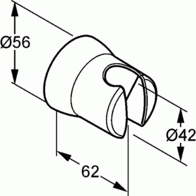 Держатель ручного душа настенный хром Kludi 6305005-00
