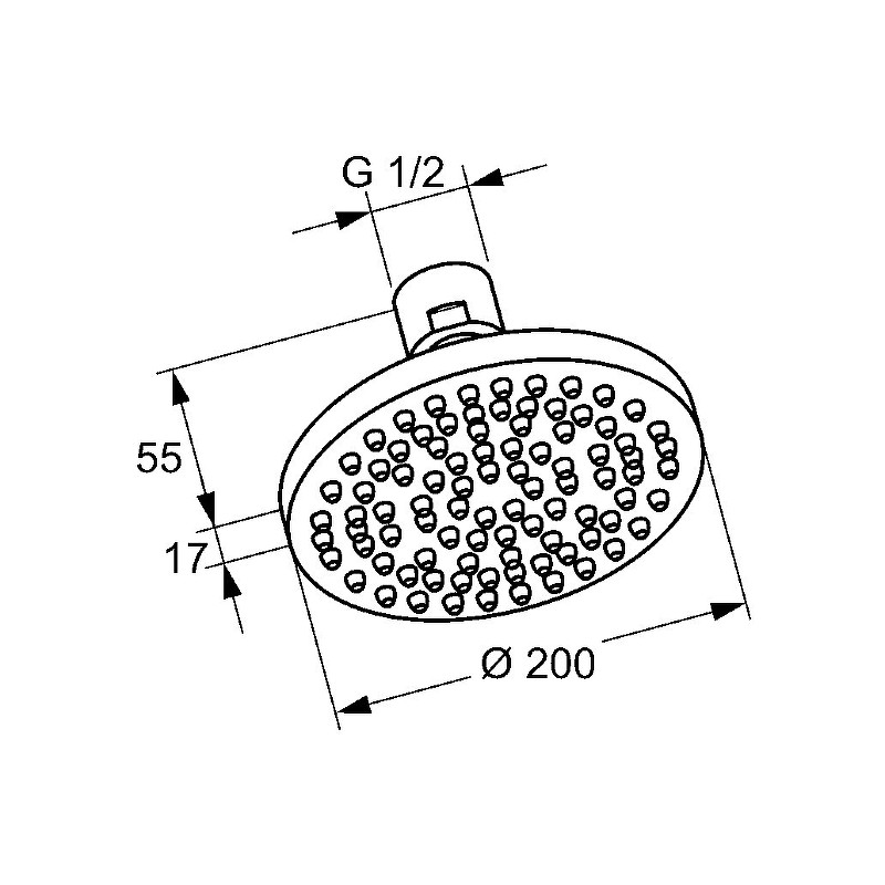 Верхний душ 20см хром Kludi 6651005-00