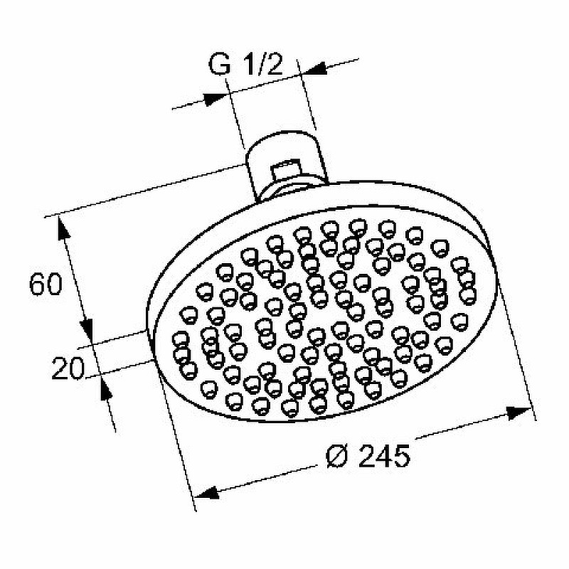 Верхний душ 25см хром Kludi 6651105-00
