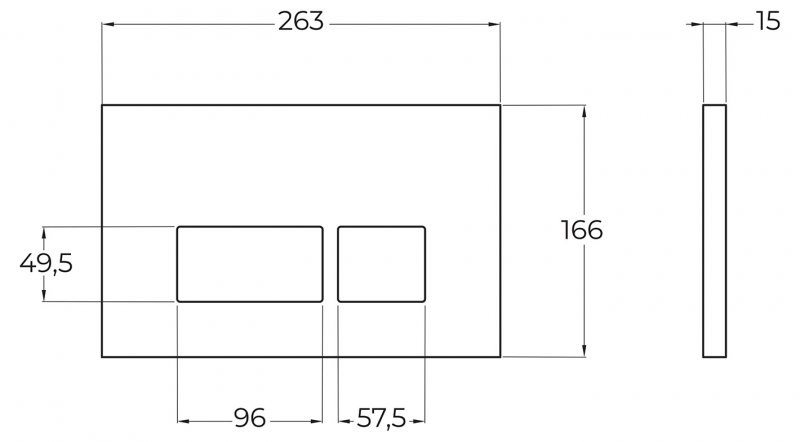 Клавиша смыва белая Belbagno BB042BL
