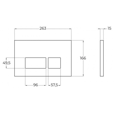 Клавиша смыва черная Belbagno BB044NERO