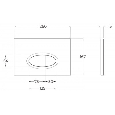 Клавиша смыва белая Belbagno BB052BL