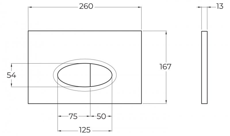 Клавиша смыва белая Belbagno BB052BL