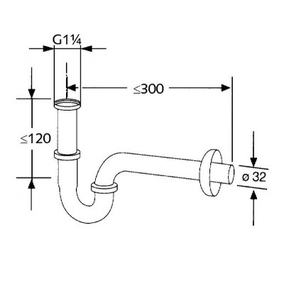 Сифон для раковины хром Kludi 1026505-00