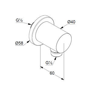 Шланговое подключение черное Kludi Nova Fonte 2054339-15