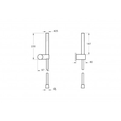 Ручной душ медь Vitra Origin A4554326
