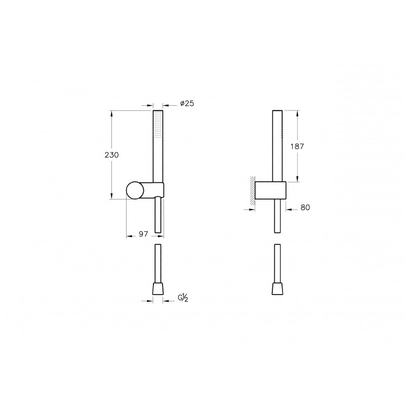 Ручной душ медь Vitra Origin A4554326