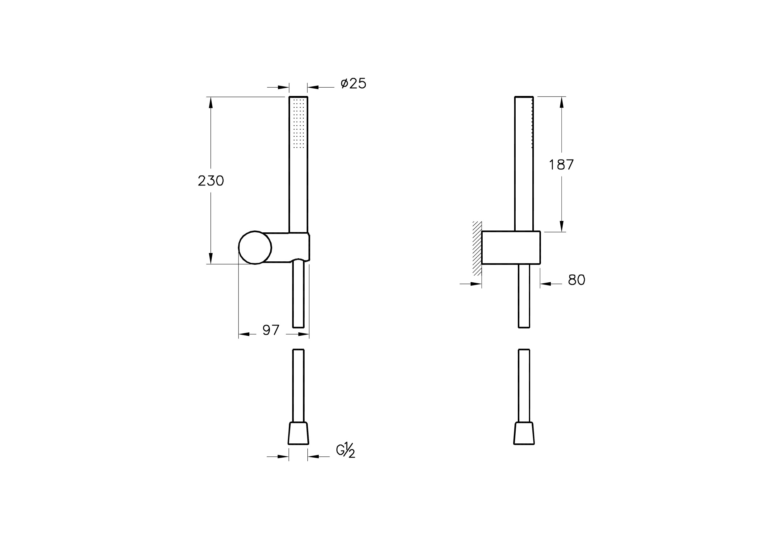 Ручной душ медь Vitra Origin A4554326