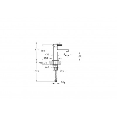 Смеситель для раковины медь Vitra Origin A4255526