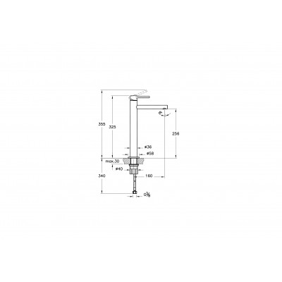 Смеситель для раковины хром Vitra Origin A42558
