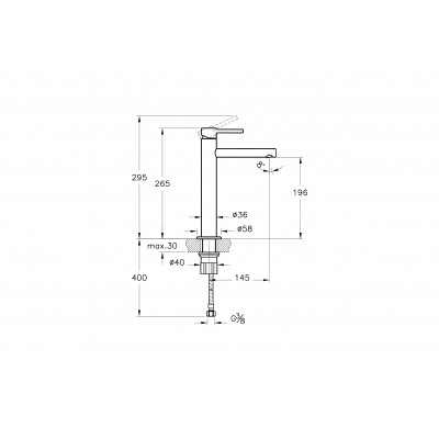 Смеситель для раковины хром Vitra Origin A42557