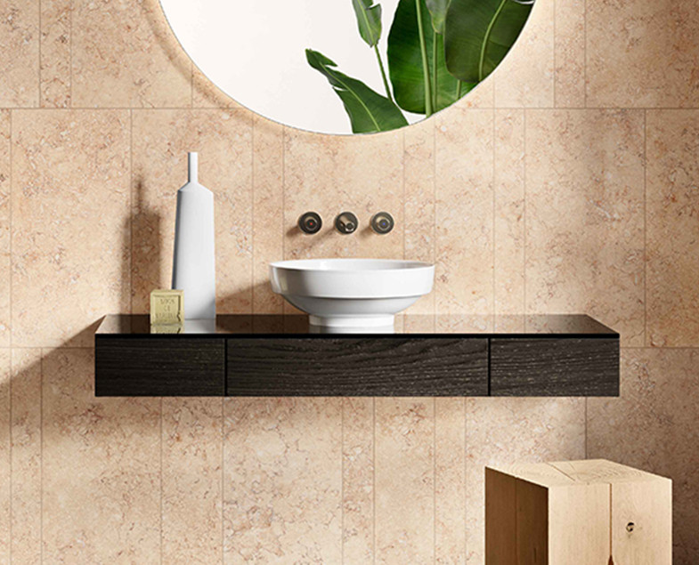 Тумба под раковину подвесная темный вяз 90см Vitra Origin 65702