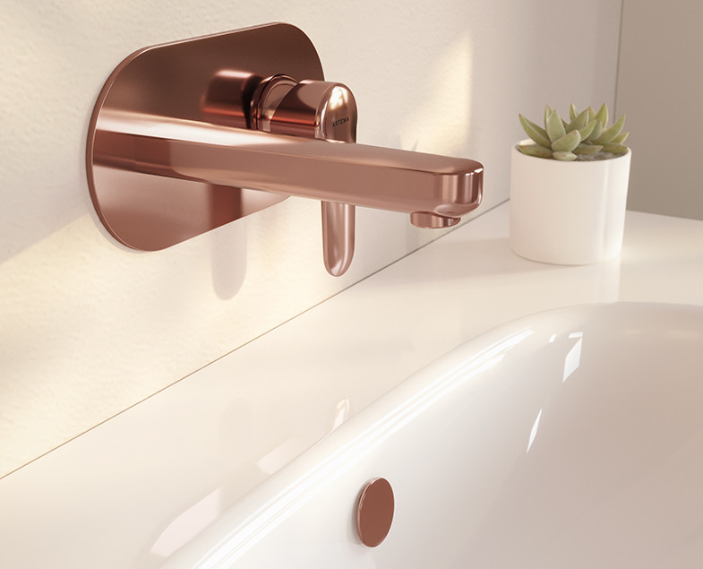 Смеситель для раковины встраиваемый медь Vitra Root Round A4272126EXP