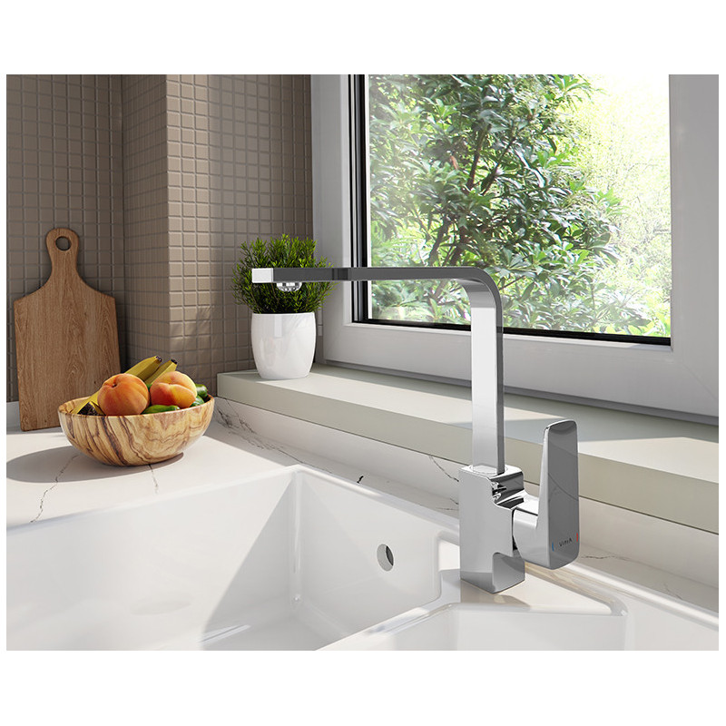 Смеситель для кухни хром Vitra Root Square A42753EXP