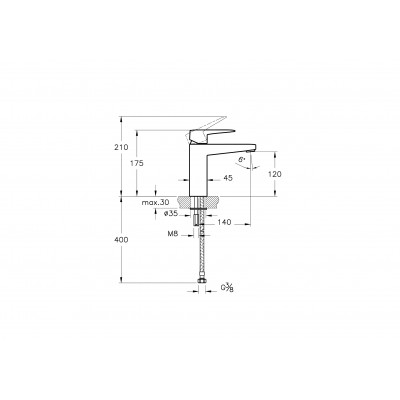 Смеситель для раковины черный Vitra Root Square A4273136EXP