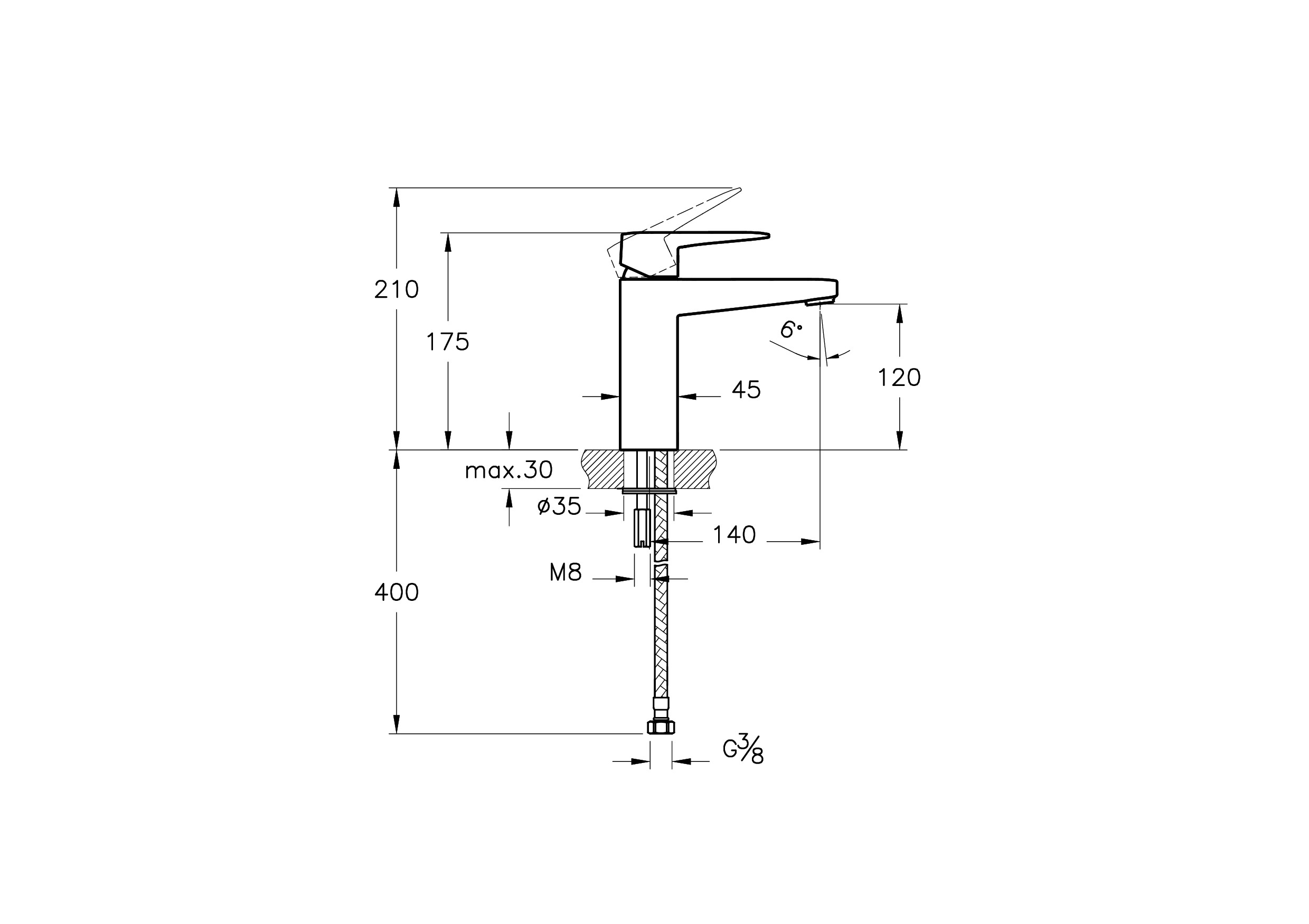 Смеситель для раковины черный Vitra Root Square A4273136EXP