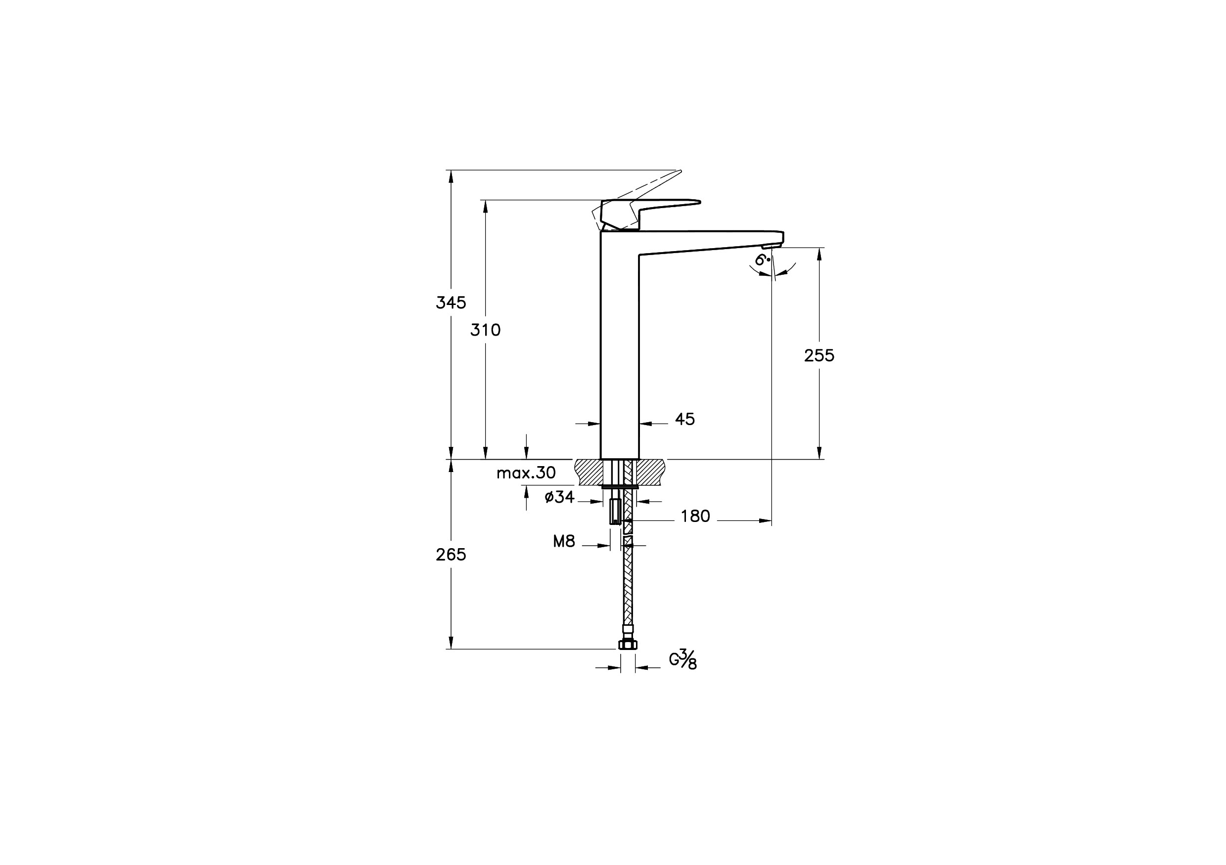 Смеситель для раковины черный Vitra Root Square A4273336EXP