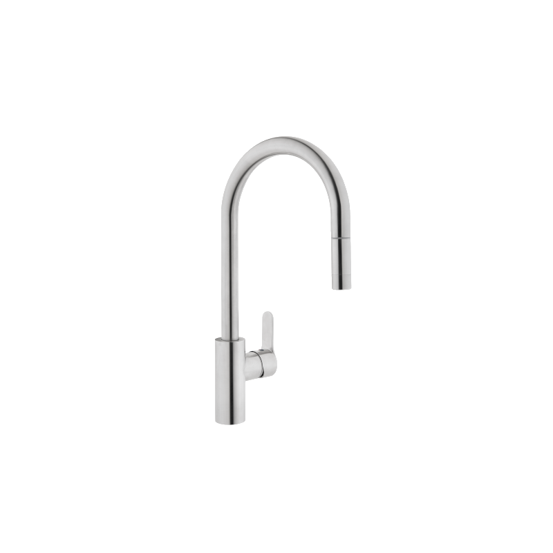 Смеситель для кухни с вытяжным изливом хром Vitra Root Inox A42153EXP