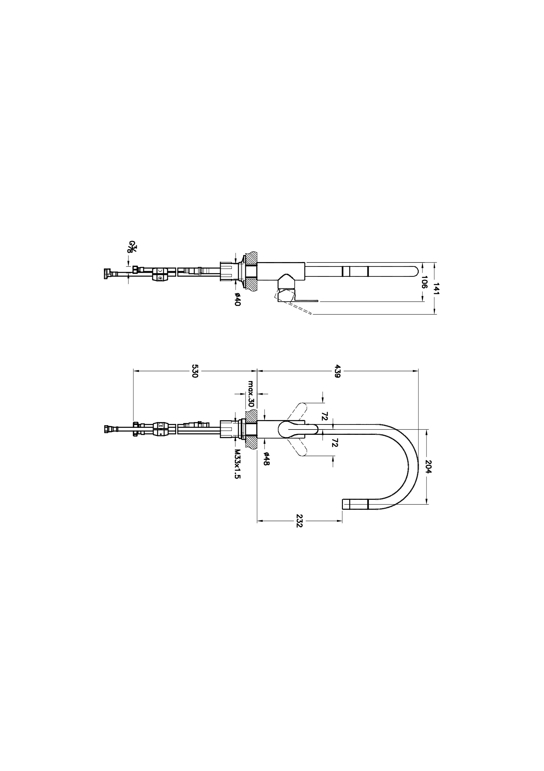 Смеситель для кухни с вытяжным изливом хром Vitra Root Inox A42153EXP