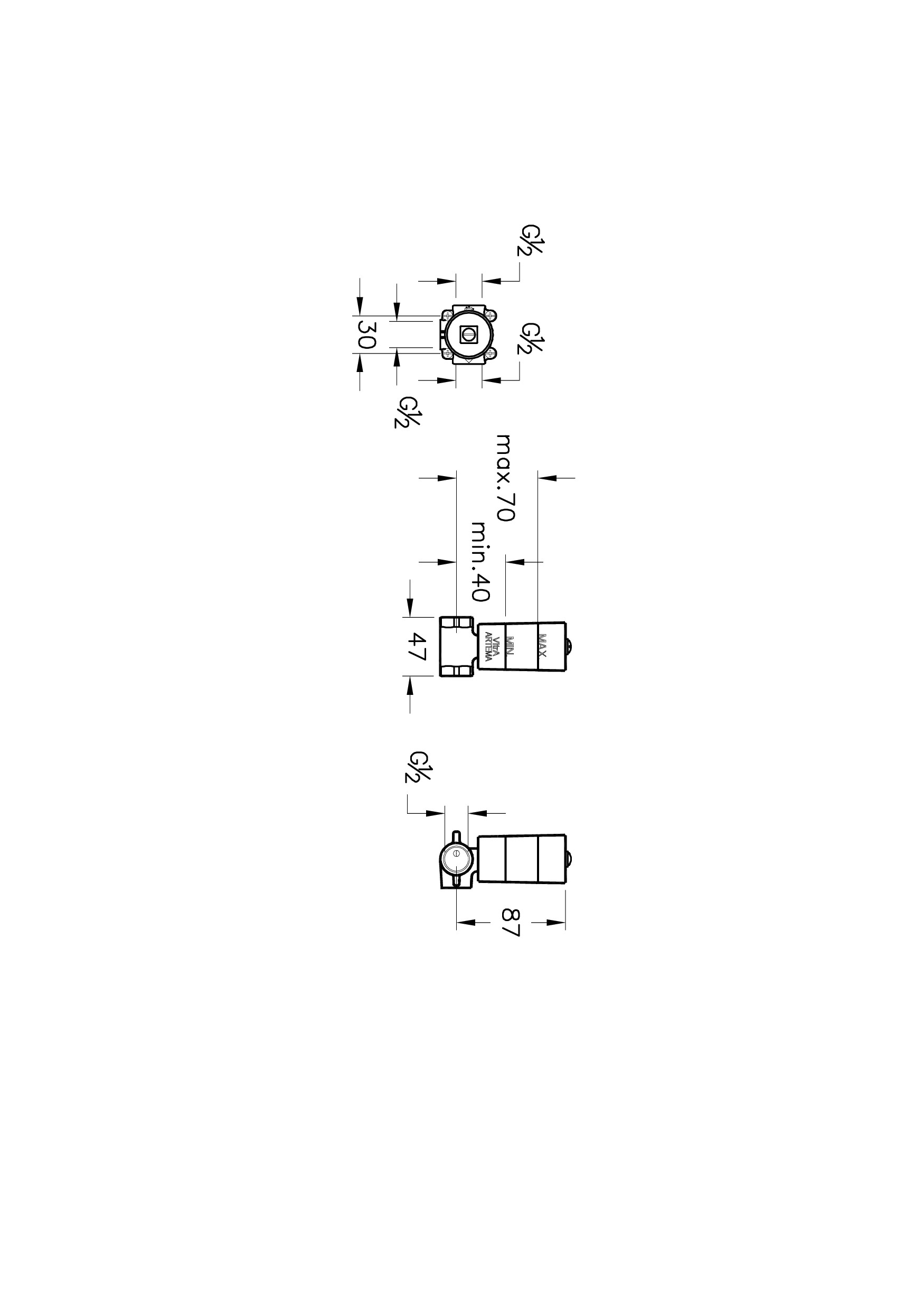 Скрытая часть для смесителя Vitra A41455