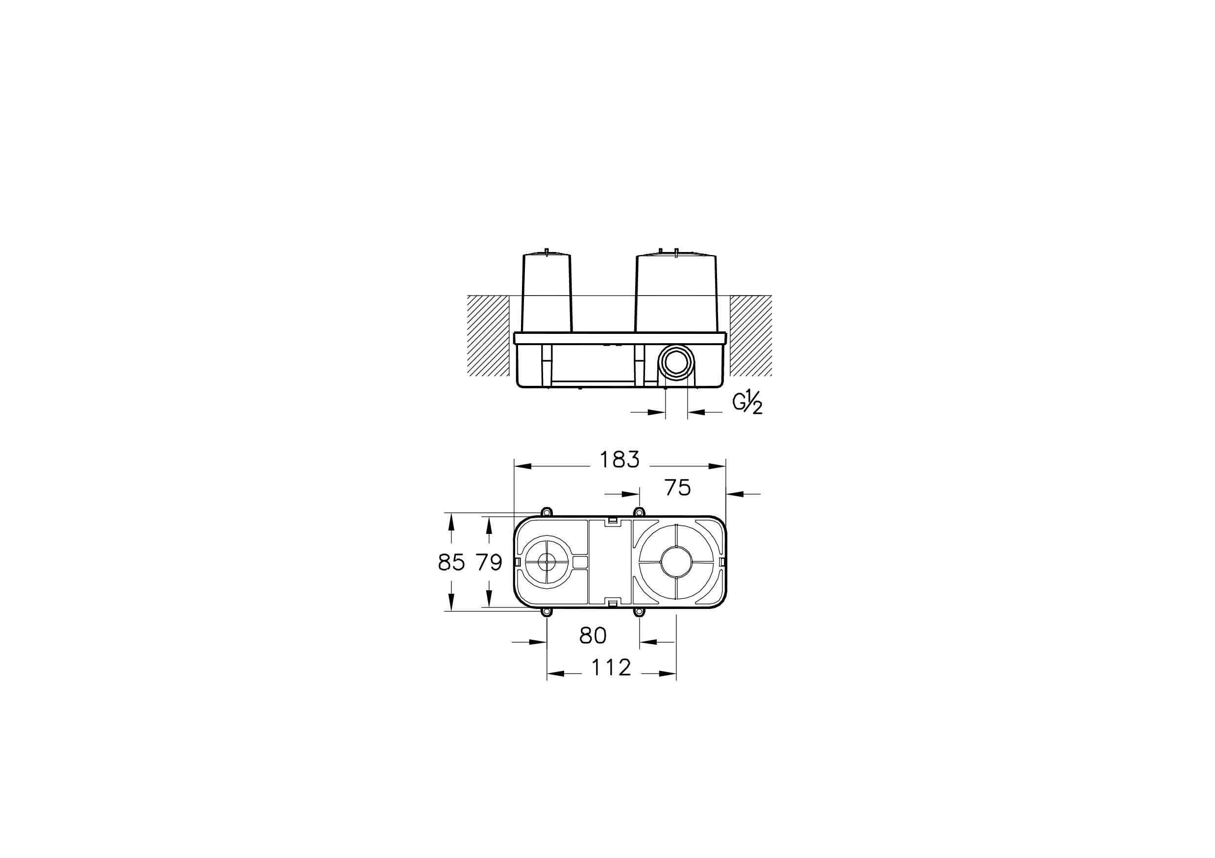 Скрытая часть для смесителя Vitra A42230