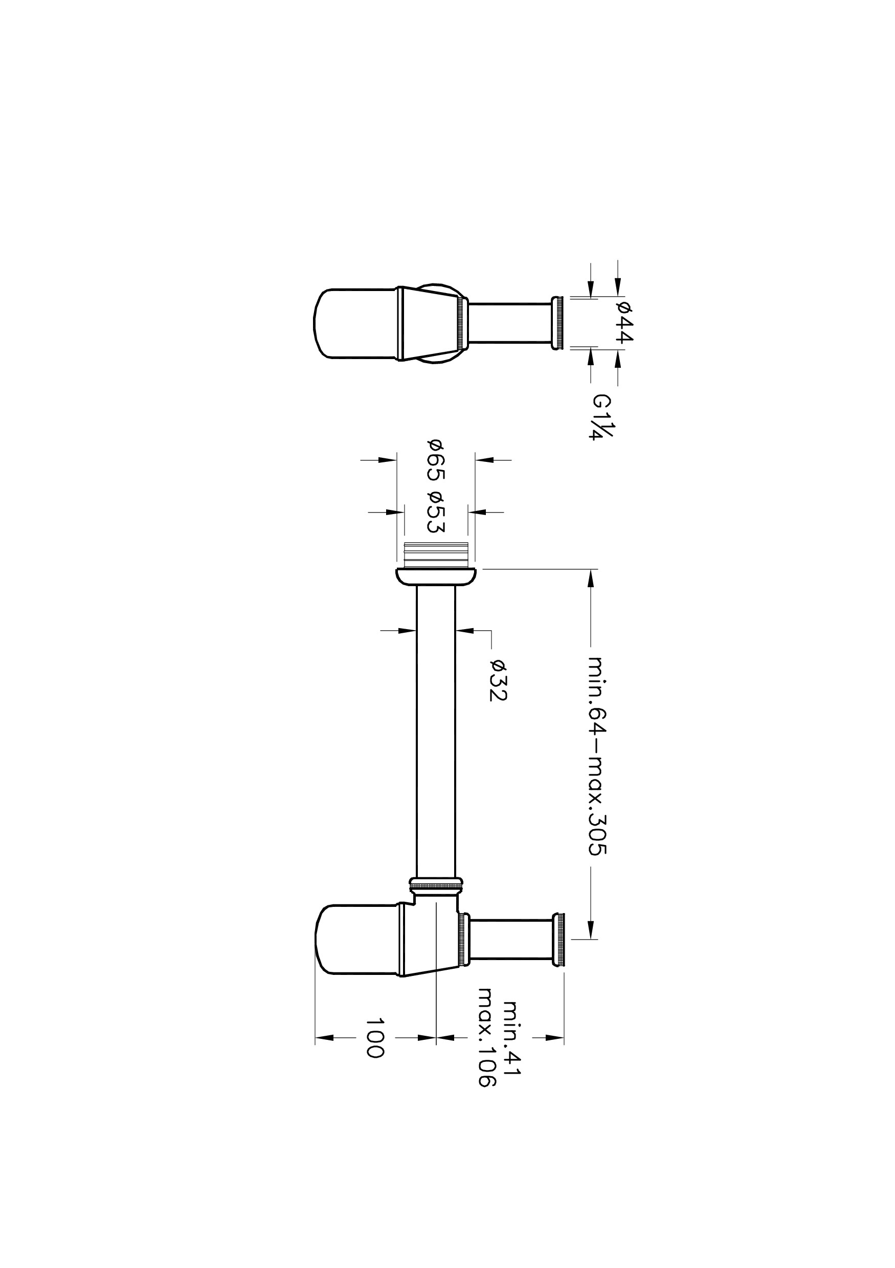 Сифон для раковины хром Vitra A45122
