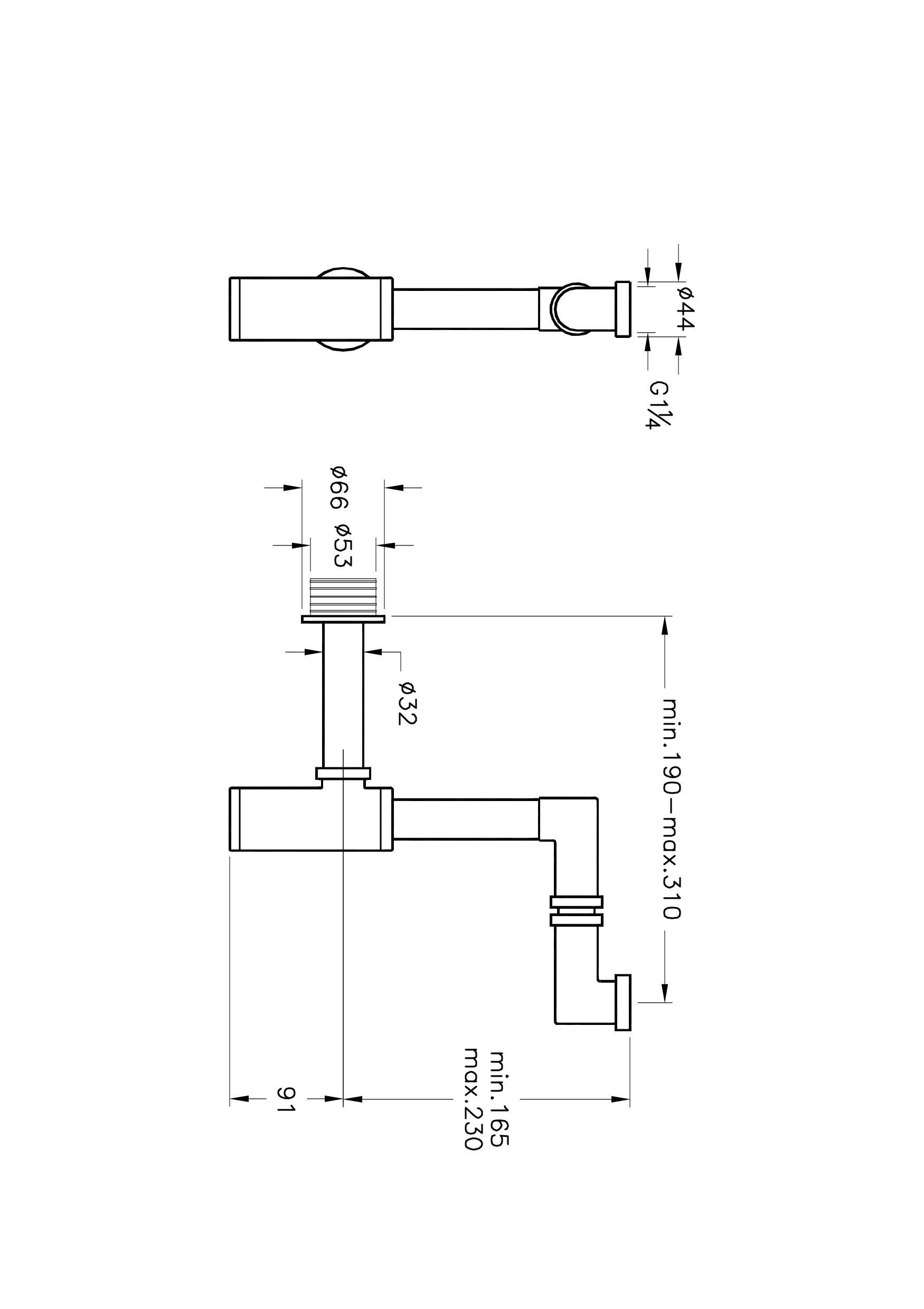 Сифон для раковины хром Vitra A45133
